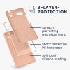Pouzdro Kwmobile pro Google Pixel 6a, krémové, silikonové, KWM000015FZ057C
