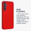 Silikonový kryt Kwmobile pro Samsung Galaxy A25, červený, KWM000021MZ003C