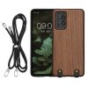 Pouzdro Kwmobile pro Samsung Galaxy A52/Galaxy A52 5G/Galaxy A52s 5G, hnědé, dřevo/silikon, KWM000021NY001C