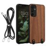 Pouzdro Kwmobile pro Samsung Galaxy A15 5G, hnědé, dřevo, KWM000021OJ001C