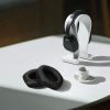 Sada 2 ks náušníků Kwmobile pro V-MODA Crossfade M-100/Crossfade LP2/Crossfade LP, černá, ekokůže, KWM0000257U001C