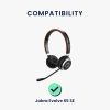 Sada 2 ks náušníků Kwmobile pro Jabra Evolve 65 SE, černá, ekokůže, KWM0000257W001C