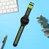Řemínek Kwmobile pro Xiaomi Mi Watch/Mi Watch Color Sport, černá/zelená, silikon, KWM0000258C002C
