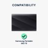 Kwmobile ochranný kryt pro Samsung Portable SSD T9, tmavě modrý, silikon, KWM0000258G002C