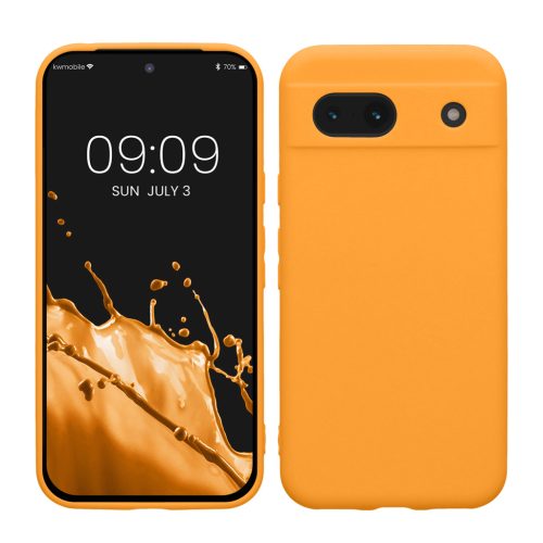 Pouzdro Kwmobile pro Google Pixel 8a, oranžové, silikonové, KWM000020KU001C