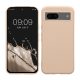Pouzdro Kwmobile pro Google Pixel 8a, krémové, silikonové, KWM000020LB003C
