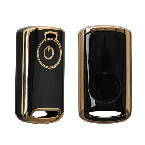Kryt klíče Kwmobile pro Yamaha NVX155/XMAX300, černá/zlatá, silikon, KWM0000259J001C