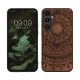 Kryt Kwmobile pro Samsung Galaxy S23 FE, tmavě hnědý, dřevo, KWM000021PK002C