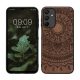 Kryt Kwmobile pro Samsung Galaxy A15 5G, tmavě hnědý, dřevo, KWM000021PM002C
