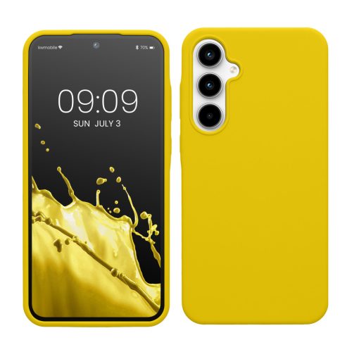 Silikonový kryt Kwmobile pro Samsung Galaxy A35, žlutý, KWM000021PA010C