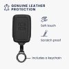 Kryt na klíče od auta Kwmobile pro Renault 4 Buttons - Smart Key, černý, přírodní kůže, KWM0000259Y001C