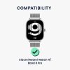 Sada 4 Kwmobile 20mm řemínkových adaptérů pro Xiaomi Redmi Watch 4 / Band 8 Pro, stříbrná/černá, ocel, KWM000025AY001C