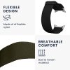 Sada 2 řemínků Kwmobile pro Google Pixel Watch 2/Pixel Watch, černá/tmavě zelená, nylon, KWM000025BF003C