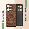 Kryt Kwmobile pro OnePlus Nord 3 5G, hnědý/černý, dřevo, KWM0000204Y002C