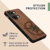 Pouzdro Kwmobile pro OnePlus Nord 3 5G, hnědo-modré, dřevo, KWM0000204Y003C