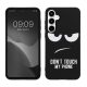 Kryt Kwmobile pro Samsung Galaxy A55, černý/bílý, silikon, KWM000021QD001C