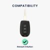Pouzdro na klíče od auta Kwmobile pro Dacia 3 tlačítka, černá/zlatá, silikon, KWM000025CC001C