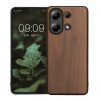 Pouzdro Kwmobile pro Xiaomi Redmi Note 13, hnědé, dřevo/silikon, KWM000020LU001C