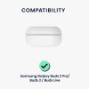 Pouzdro na sluchátka Kwmobile pro Samsung Galaxy Buds 2 Pro/Buds 2/Buds Live, bílé/růžové, silikonové, KWM000015RY004C