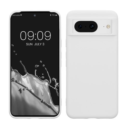 Pouzdro Kwmobile pro Google Pixel 8, bílé, silikonové, KWM0000208H019C