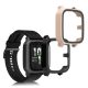 Sada 2 krytů Kwmobile s bezpečnostním sklem pro Garmin Venu Sq 2 Music, černá/růžová, plast, KWM000024ZF005C