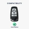 Kryt klíče od auta Kwmobile pro Ford 4 tlačítka, černá/zlatá, silikon, KWM000025DX001C