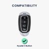 Kryt klíče od auta Kwmobile pro Hyundai 4 tlačítka, černá/zlatá, silikon, KWM000025DY001C