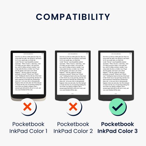 Kryt Kwmobile pro PocketBook InkPad Color 3, vícebarevný, ekologická kůže, KWM000023RS005C