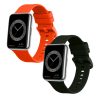Sada 2 řemínků Kwmobile pro Huawei Watch Fit 2, tmavě zelená/oranžová, silikon, KWM000016VU007C