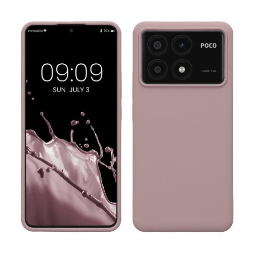 Pouzdro Kwmobile pro Poco X6 Pro, fialové, silikonové, KWM000020MF001C