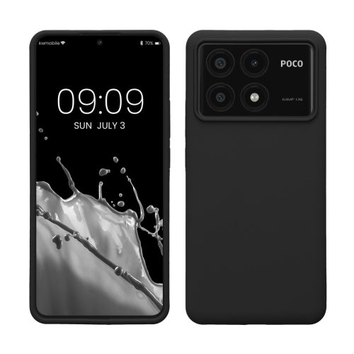 Pouzdro Kwmobile pro Poco X6 Pro, černé, silikonové, KWM000020MF002C