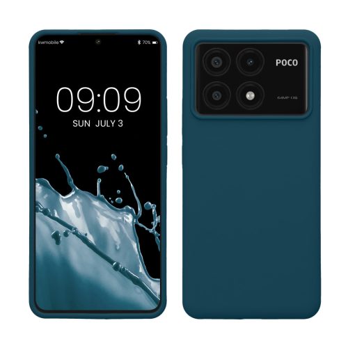 Pouzdro Kwmobile pro Poco X6 Pro, modré, silikonové, KWM000020MF004C
