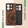 Pouzdro Kwmobile pro Xiaomi Redmi Note 13 Pro 5G, hnědé, dřevo/silikon, KWM000020MN001C