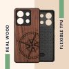 Kryt Kwmobile pro Xiaomi Redmi Note 13, hnědý, dřevo, KWM000020MO001C