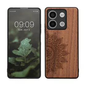   Kryt Kwmobile pro Xiaomi Redmi Note 13, hnědý, dřevo, KWM000020MO002C
