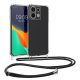 Kryt Kwmobile pro Xiaomi Redmi Note 13 Pro 5G/Poco X6, průhledný/černý, silikon, KWM000020MS001C
