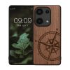 Pouzdro Kwmobile pro Xiaomi Redmi Note 13 Pro, hnědé, dřevo/silikon, KWM000020NA001C