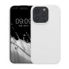 Kryt Kwmobile pro Apple iPhone 15 Pro, bílý, silikon, KWM000020CC018C