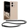 Pouzdro Kwmobile se šňůrkou pro Xiaomi Redmi Note 13, krémové, silikonové, KWM000020NC002C