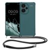 Pouzdro Kwmobile se šňůrkou na krk pro Xiaomi Redmi Note 13 Pro Plus 5G, zelené, silikonové, KWM000020ND001C