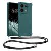 Pouzdro Kwmobile se šňůrkou na krk pro Xiaomi Redmi Note 13, zelené, silikonové, KWM000020NE001C