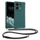 Pouzdro Kwmobile se šňůrkou na krk pro Xiaomi Redmi Note 13, zelené, silikonové, KWM000020NE001C