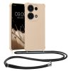 Pouzdro Kwmobile se šňůrkou pro Xiaomi Redmi Note 13 Pro, krémové, silikonové, KWM000020NF002C