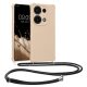 Pouzdro Kwmobile se šňůrkou pro Xiaomi Redmi Note 13 Pro, krémové, silikonové, KWM000020NF002C