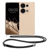 Pouzdro Kwmobile se šňůrkou pro Xiaomi Redmi Note 13 Pro, krémové, silikonové, KWM000020NF002C