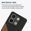 Kryt Kwmobile pro Xiaomi Redmi Note 13, hnědý/černý, dřevo, KWM000020NH001C