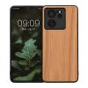 Pouzdro Kwmobile pro Xiaomi 13T/13T Pro, hnědé, dřevo/silikon, KWM000020IQ002C