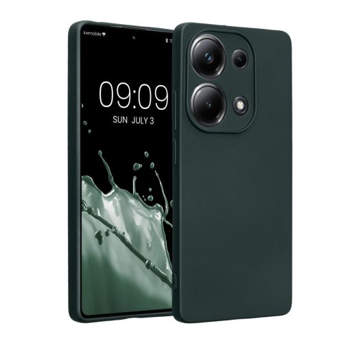 Pouzdro Kwmobile pro Poco M6 Pro, zelené, silikonové, KWM000020MJ002C