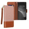 Pouzdro Kwmobile pro Google Pixel 7a, světle růžová/hnědá, textilní/silikonové, KWM000020NO001C