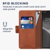 Pouzdro Kwmobile pro Google Pixel 7a, světle růžová/hnědá, textilní/silikonové, KWM000020NO001C